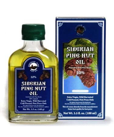 High -quality variety cedar nut oil (pine core oil) enriched with cedar resin 10% - 100 ml. Native authentic and 100% natural.Unfiltered just pressed first cold pressed.Cedar nuts pressed