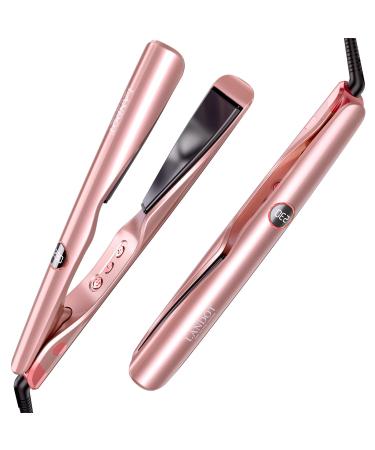 LANDOT Hair Straightener Flat Curling Iron: Flat Iron Curling Iron in One - Straightener and Curler 2 in 1 - Twist Straightening Curling Iron Combo for Curl Wave Straighten Hair Pro Multi-Styler