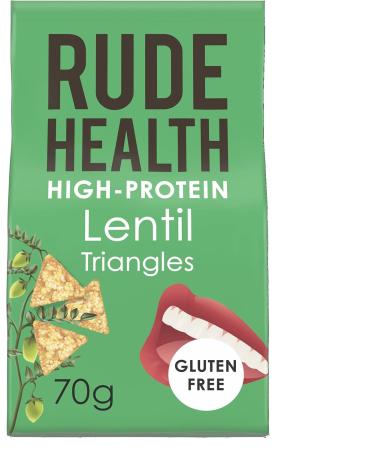  Rude Health Rude Health 6 x 70g High Protein Organic Triangular Crackers Gluten Free Healthy Vegan Crackers 100% Recyclable Packaging - Buy Online on GoSupps.com