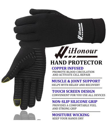 Copper Compression Arthritis Gloves for Women & Men - 2 Pairs Medium - Relieve Arthritis, Swelling, Rheumatoid Pain - Hand Support - Buy Online on GoSupps.com