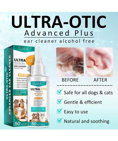 Ear Care for Dogs Ear Cleaner for Dogs provides relief for yeast infection itching and odours-first aid antiseptic ear drops for dogs is an antibacterial dog ear cleaner for puppy cats and dogs 50ml - Buy Online on GoSupps.com