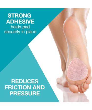 1/8 Adhesive Felt Metatarsal Foot Pads - Reduces Pain & Pressure - Long-Lasting Protection - 100 Count (Right) - Buy Online on GoSupps.com