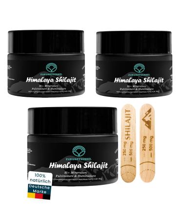 Shilajit Himalaya Gold 100% Naturreine Harz vegan high -dose energy ooster 50g purest high potency natural source of fulvic acid support immune system and energy (3 -pack)