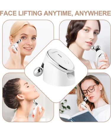 Foreverlily Red Light Therapy Face Massager | 3 Modes Microcurrent Device for Face & Neck | Anti-Aging LED Photon Therapy & Skin Tightening | EMS White - Buy Online on GoSupps.com