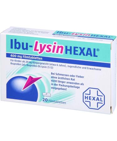 Buy IBU Lysin Hexal 400mg - 20 Film-Coated Tablets | Fast International Shipping Available - Buy Online on GoSupps.com