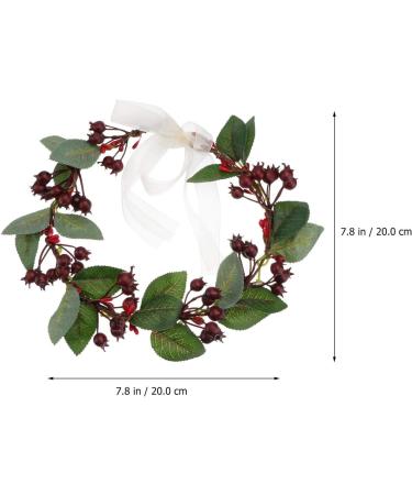 minkissy Christmas Flower Headband Adjustable Red Berry Hair Wreath Garland Summer Beach Floral Headpiece Elastic Hair Band for Xmas Wedding Party Decoration Color M - Buy Online on GoSupps.com