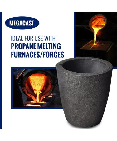 8KG MegaCast Foundry Clay Graphite Crucible for Melting Casting & Refining Gold Silver Copper Brass Aluminum - Buy Online on GoSupps.com