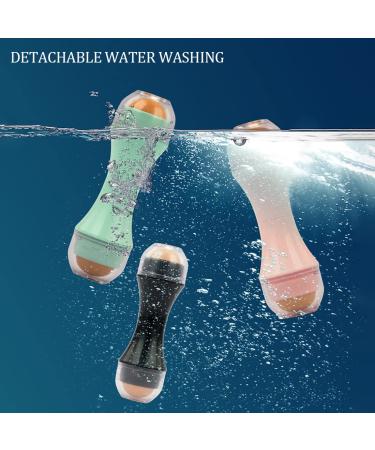 Oil-Absorbing Volcanic Roller - Double Head Facial Scooter with Interchangeable Stones | Portable Oil Control for Instant Shine Removal (Black) - Buy Online on GoSupps.com