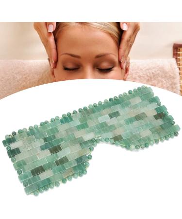 Verdant Touch Jade Eye Care Mask - Natural Aventurine Facial Massage Device for Relaxation & Tiredness Relief - Buy Online on GoSupps.com