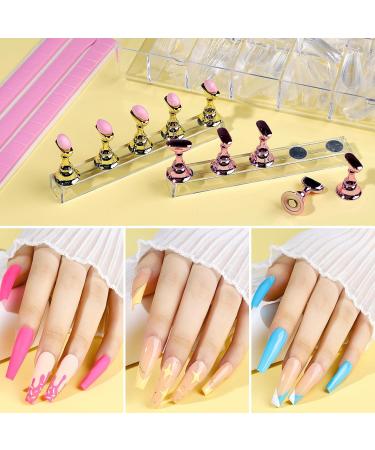 Teenitor Fake Nails Kit - Clear Coffin Press On Nail Tips Nail Art Supplies Glitter & Rhinestones for Stunning Nail Designs | International Shipping Available - Buy Online on GoSupps.com