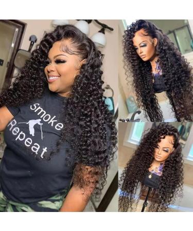 SEMMELY Hair 13x4 Lace Frontal Wig Loose Deep Wave Human Hair Wigs for Black Women 22 inch Unprocessed Virgin Hair Wet and Wavy Loose Deep Wave Wigs with Baby Hair Pre Plucked Natural Color 150% Density 22 Inch (Pack of 1)…