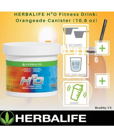 Herbalife H O Fitness Drink: Orangeade Canister 10.6 Oz (300g) Carbohydrate Blend for immediate Energy Energize Hydrate Protect Naturally Flavored - Buy Online on GoSupps.com
