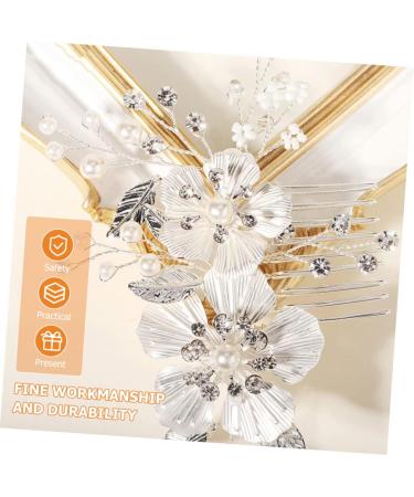 Ipetboom Bridal Hair Accessories Side Hair Combs Clips Wedding Hair Clip Wedding Hair Comb Flower Hair Combs Red Flower Hair Comb Rhinestone Barrettes Mori Department Zircon Hair up Bride - Buy Online on GoSupps.com