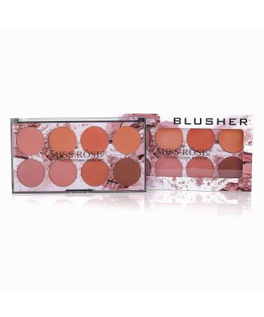 Wismee 8 Colors Matte Blush Palette - Professional Mineral Cheek Makeup Compact - Buy Online on GoSupps.com