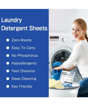 Soulink Eco-Friendly Laundry Detergent Sheets - 80 Loads Hypoallergenic Plant-Based & Travel Safe Fresh Linen Scent - Buy Online on GoSupps.com
