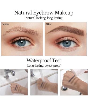 Erinde Eyebrow Powder Makeup Palette 3 Colors Brow Powder Palette w/ Brush Dark & Light Brown Eyebrow Tinted Powder Filler to Shape Natural Eyebrows Long-Lasting Waterproof Eyebrow Makeup Kit #Black Brown - Buy Online on GoSupps.com