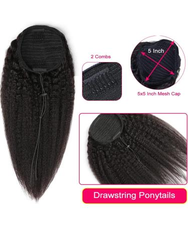 Ponytail Extension Extensions Yaki Straight Human Hair Afro Kinky Straight Drawstring Ponytail Human Hair Clip in Remy Hair Extension Human Hair Ponytail Hairpiece Ponytail Hair Extension(Size:10 inch 10 inch Drawstring Ponytail - Buy Online on GoSupps.com