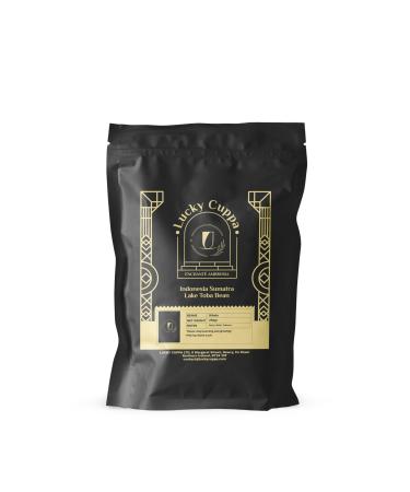 Lucky Cuppa Indonesia Sumatra Lake Toba Bean - Medium Roast Whole Coffee Beans - Perfect Coffee Gifts for Coffee Lovers - Coffee Beans 250g