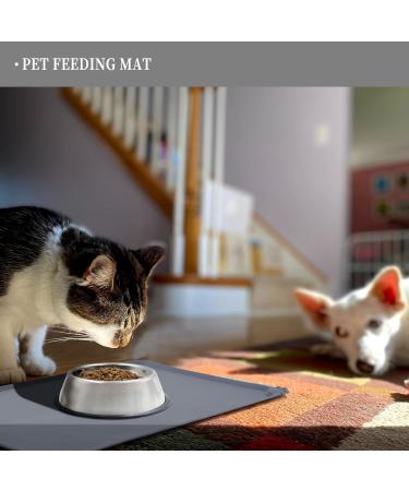 Buy Reopet Silicone Pet Feed Mats - Waterproof Dog & Cat Space Mats with Elevated Edges | 71x45 cm (1-Pack) - Ideal for Mess-Free Feeding - Buy Online on GoSupps.com