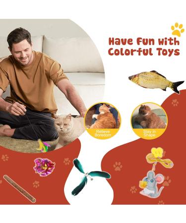 Shop Tavada Cat Toys: 32 Interactive Cat Toys with Springs & Suction Cup - Perfect for International Shipping! - Buy Online on GoSupps.com