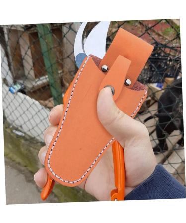 Vintorky Garden Shear Belt Holster Case - Leather Pocket for Garden Tools & Hairdressing Scissors - 21x9.5x5cm - Durable Stylish Orange - Buy Online on GoSupps.com