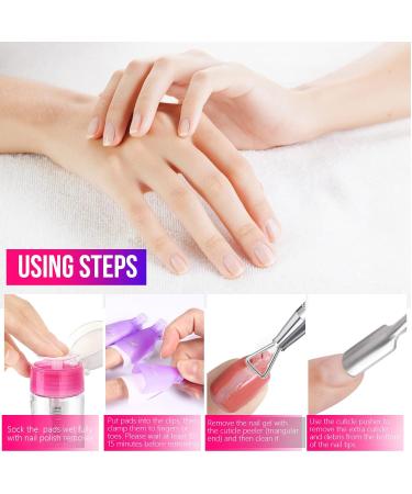 Fandamei 20-Piece Nail Polish Remover Tool Set - Nail Clips Cotton Pads & Stainless Steel Shaver for Gel Acrylic & Regular Nails - Perfect for Fingernails & Toenails - Buy Online on GoSupps.com