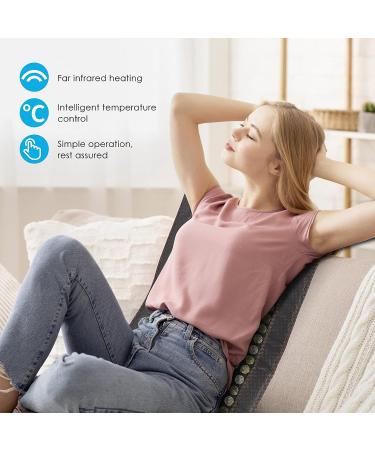 TOPQSC Far Infrared Heating Pad with Jade & Tourmaline Stones - Fast Pain Relief + Temperature Control - 21x31 Portable Size - Buy Online on GoSupps.com