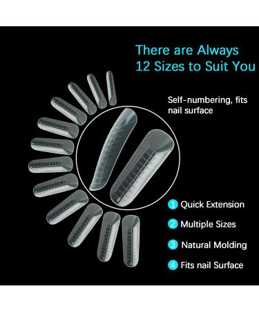 VNJAOI 120 POLL POLY Extension Gel & Dual Nail Forms - Long Gel Nail Shapes for Salon & DIY Nail Art - Perfect for Manicure & Creative Designs - Buy Online on GoSupps.com
