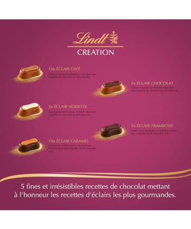 Lindt - CREATION Petit clairs box - Assortment of Milk Chocolates Black and White - Bakery inspiration - Ideal for Christmas 384 g - Buy Online on GoSupps.com