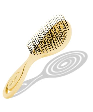 Chiara ambra spiral hairbrush straw yellow hair brush without ziepen degenerate brush suitable for curls & long hair of women men & children scalp massage brush climate neutral brush - Buy Online on GoSupps.com