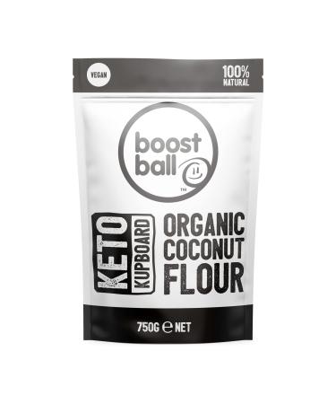 Boostballs Keto Kupboard Organic Coconut Flour Resealable Pouch Vegan All Natural Coconut Flour 750g