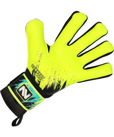 Super Grip Latex Goalkeeper Gloves for Kids | Fluorescent Yellow Football Gloves for Boys & Girls | Junior Training Gear - Buy Online on GoSupps.com