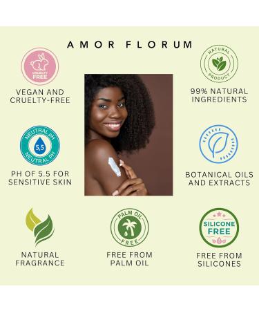 99% Natural Rich Body Butter - Shea & Cocoa Butter Geranium Lavender & Mint | Hydrates Dry Skin | Amor Florum 200g - Buy Online on GoSupps.com