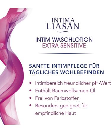 Intima Liasan by Sagrotan | Extra Sensitive Intim-Waschlotion | Mild Care for Sensitive Skin | Alcohol Soap & Dye-Free | 200ml | International Shipping Available - Buy Online on GoSupps.com