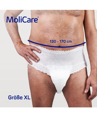 Molicare Premium Mobile Disposable Pants for Incontinence - XL (130-170 cm Hip) | 14 Pieces Unisex Discreet Use - Buy Online on GoSupps.com