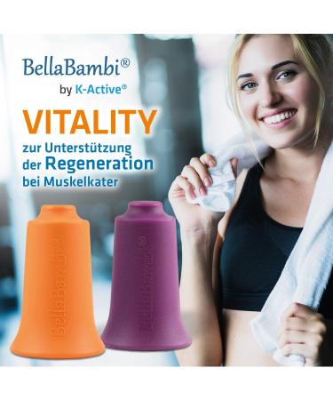 BellaBambi Cupping Cup by K-Active VITALITY - Original Negative Pressure Massage Tool | Orange | 3.5 cm - Shop Internationally - Buy Online on GoSupps.com