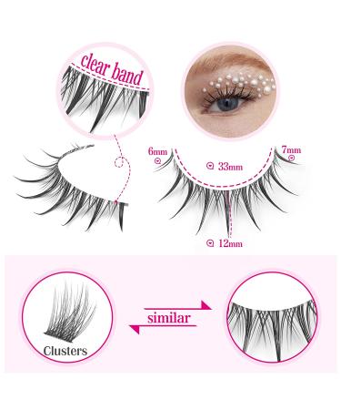 Geeneiya 02A 3D Mink Eyelashes Pack - 10 Pairs Natural Look Fluffy Individual Cluster Extension Lashes - Buy Online on GoSupps.com