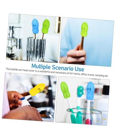 Beaupretty 12pcs Silicone Toothbrush Caps - Travel-Friendly Cartoon Designs for Bathroom Organization - Buy Online on GoSupps.com
