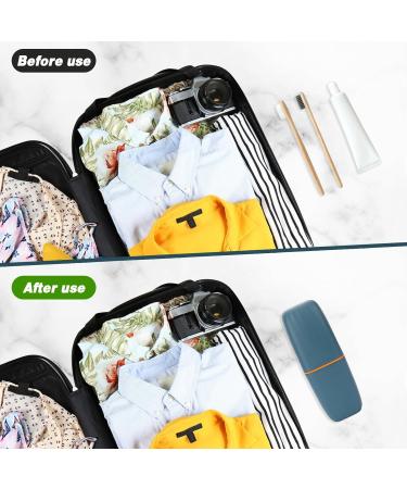 Travel Toothbrush Mug Case - Portable 3-in-1 Toothbrush & Toothpaste Holder for Business Trips Camping & Daily Use - Ocean Blue - Buy Online on GoSupps.com