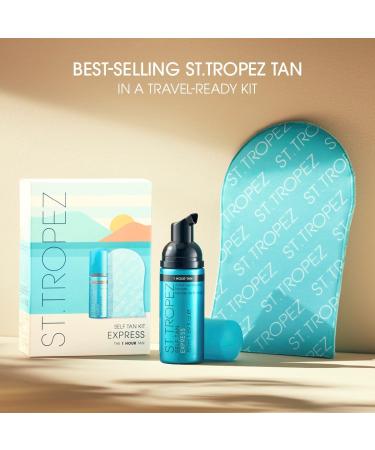 St. Tropez Self Tan Express Mini Kit | Travel-Sized Bronzing Mousse & Applicator Mitt | Vegan-Friendly Even & Natural Tan - Buy Online on GoSupps.com