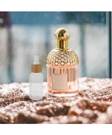 Refillable Glass Perfume Bottle Set - 4 Eco-Friendly Bamboo Lid Containers for Travel & Cosmetics | Essence Beings - Buy Online on GoSupps.com