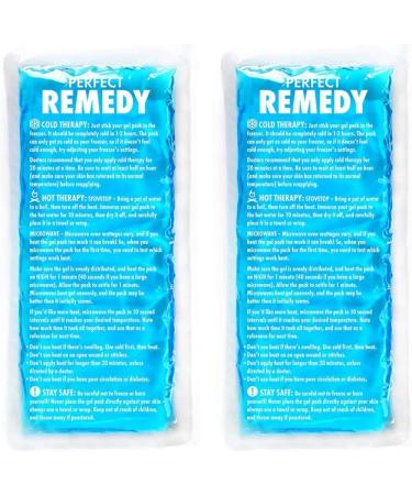 Large Ice Packs for Injuries Reusable Gel (2 Pack) Reusable Hot Pack & Cold Pack Compress for Injury Pain Relief Rehabilitation Flexible Therapy for Knee Shoulder Back Wrist (Blue) 6x12 Inch (Blue 2 Pcs)