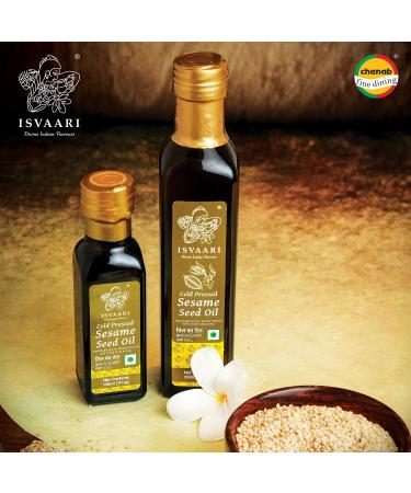 Isvaari 100% Pure Cold Pressed Sesame Oil 8 Oz - Ideal for Cooking - Buy Online on GoSupps.com