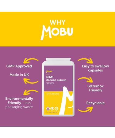 NAC 600mg Vegan Capsules - High Bioavailability Amino Acid Supplement | GMP Approved by MOBU UK - Buy Online on GoSupps.com