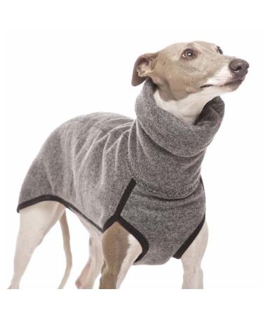 Autumn and winter warm greyhound Labrador Shepherd Great Dog Clothing turtlovers sweater stretch fleece dog sweater vest pet jacket coat suits gray 4xl gray 4xL
