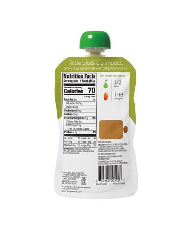 Plum Organics Pear and Mango Baby Food Pouch - Stage 2 | 4 oz | 6 Pack | Fresh Organic Squeeze for Babies, Kids, Toddlers - Buy Online on GoSupps.com
