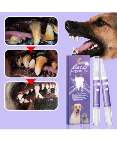 Pet Oral Repair Gel Pet Brush Free Oral Gel for Pets Pet Oral Restoration Whitening Gel Eliminate Bad Breath Targets Tartar Without Brushing Pet Breath Freshener Gel Care Cleaner (2pcs) - Buy Online on GoSupps.com