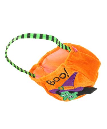Zerodeko Halloween Bag The Decor Halloween Candy Bags Pouch Child Portable Candy Bowl 22x10x10CM Orange