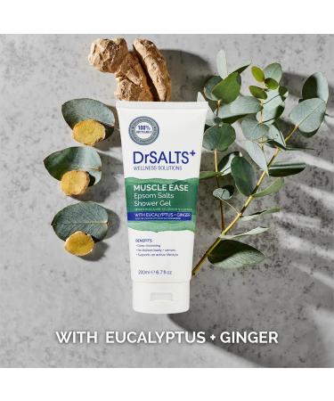 DrSALTS+ Muscle Ease Therapy Shower Gel - Soothing Epsom Salts to Relieve Strains Pain & Stiffness with Eucalyptus & Ginger Essential Oils - Vegan & Cruelty-Free 6x200ml Eucalyptus 200 ml (Pack of 6) - Buy Online on GoSupps.com