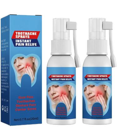 Freeze-ache Rapid Relief Dental Spray Teeth Treatment Relief Toothache Muscle Pain Sprays Remedies Teeth Pain Relief Spray for Teeth Treatment Relief Toothache Muscle Pain (2pcs)